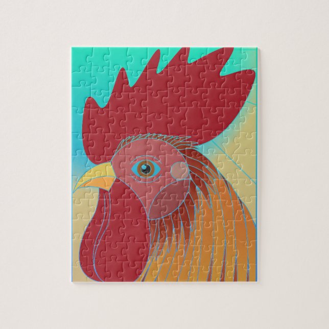 Rooster Jigsee Quebra-cabeça (Vertical)