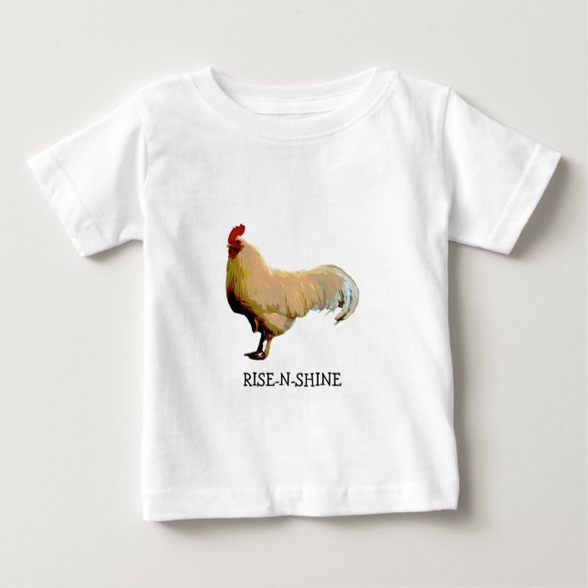 ROOSTER RISE-N-SHINE PHOTO BABY T-SHIRT (Frente)