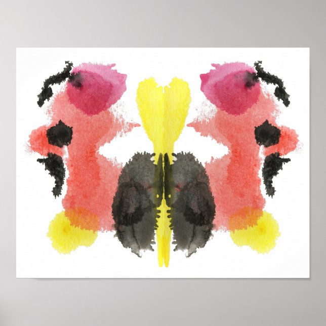 Rorschach Inkblot Test Fun Art Impressão (Frente)