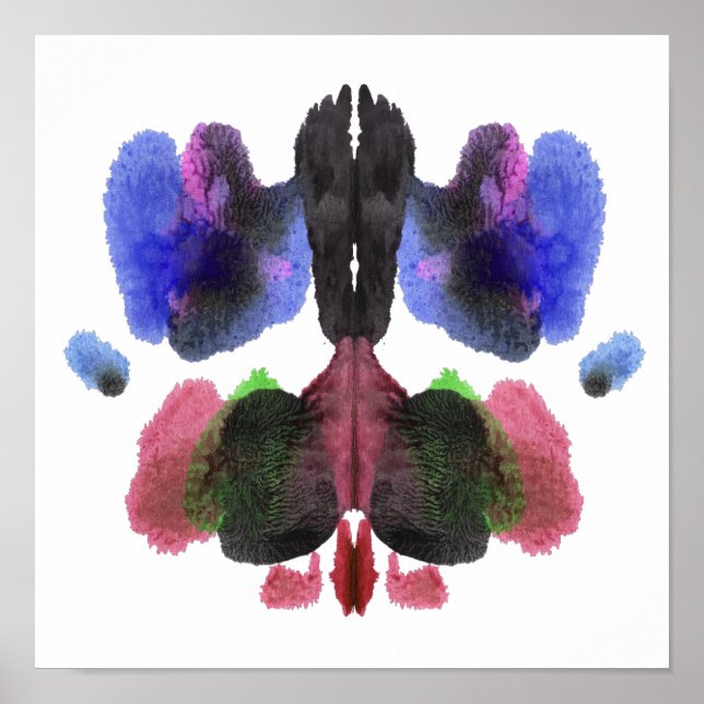 Rorschach Inkblot Test Fun Art Impressão (Frente)