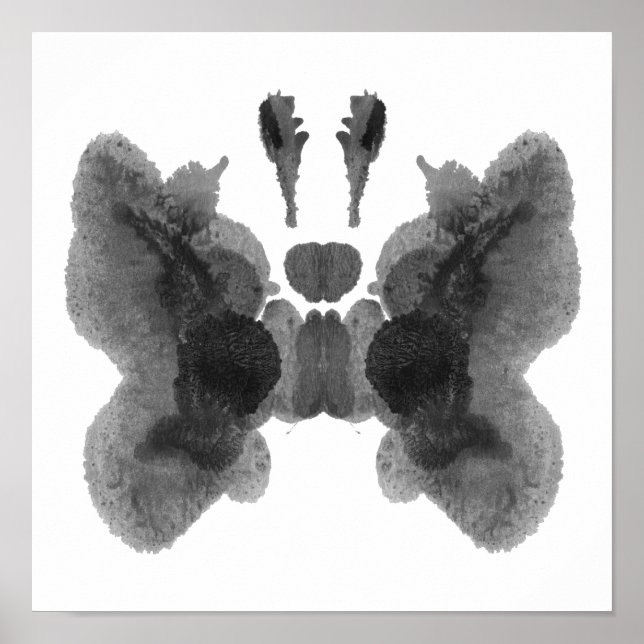 Rorschach Inkblot Test Fun Art Impressão (Frente)