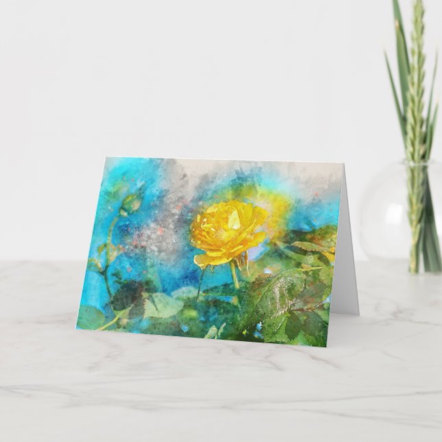 Rosa Amarela, Folhas Verdes, Melhor Cartão de Dese (Frente)