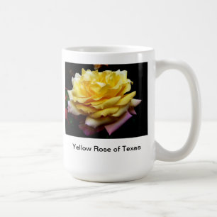 Rosa amarelo da caneca de café de Texas