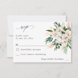 Rosa & Amarelo Floral sem Refeição RSVP 3