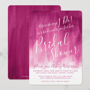 Rosa antes de fazer convites de chá de panela