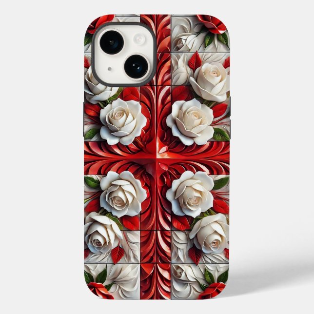 Rosa Apple iPhone 14 Case-Mate English (Verso)