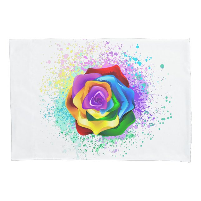 Rosa Arco-Íris Colorida (Frente-Esquerda)