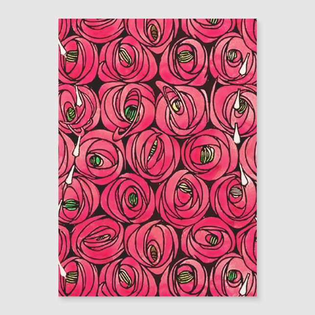 Rosa Art Nouveau Rennie Macintosh Graphic (Frente)