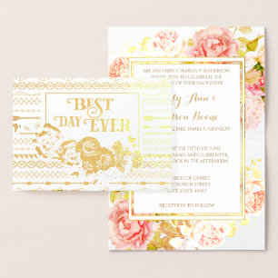 Rosa Aztec Typografia Aztec Convite Para Casamento