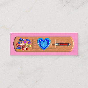 Rosa Bandaid grande dos cartões de visitas médic