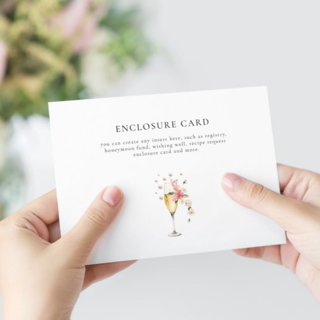 Rosa Bege Pérolas & Prosecco Convite Personalizado (Criador carregado)