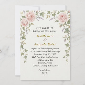 Rosa Bege Rosa Ivy Floral Casamento Salve O Cartão