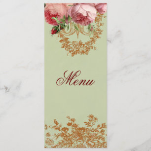 Rosa Blenheim - Elegant Sage Green Menu