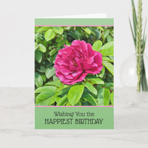 Rosa Blooming - Cartão de aniversário