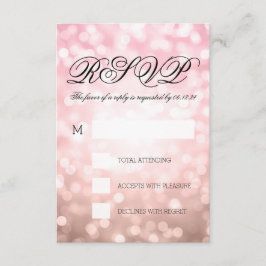 Rosa Blush Bokeh Luz Elegante de Casamento RSVP