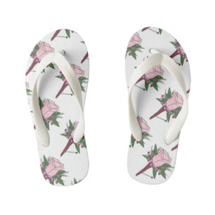 Rosa Boutonniere Ring Bearer Chinelos de Casamento