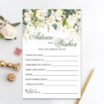 Rosa Branca Verde Floral Bem Deseja Um Cartão De A<br><div class="desc">Rosa Branca Verde Floral Bem Deseja Um Cartão De Aconselhamento. Personalize com a noiva para ser o nome e a data do chá. Para mais personalização,  clique no link "personalizar mais". Se precisar de ajuda,  entre em contato comigo,  por favor.</div>