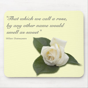 Rosa branco Mousepad