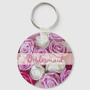 Rosa Bridesmaid chaveiro
