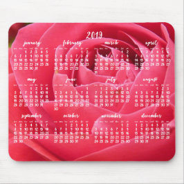 Rosa Calendar Anual 2019 Mouse pads