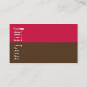 Rosa & cartão de visita listrado de Brown