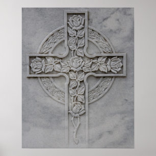 Rosa Celtic Cross 16x20 Poster