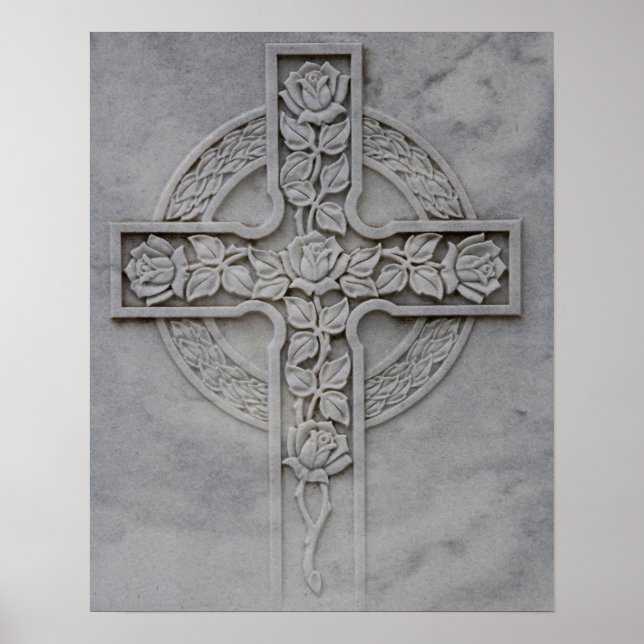 Rosa Celtic Cross 16x20 Poster (Frente)