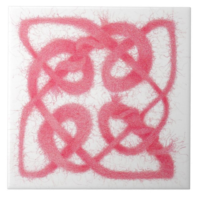 ROSA CELTIC KNOT 6" Azulejo cerâmico (Frente)