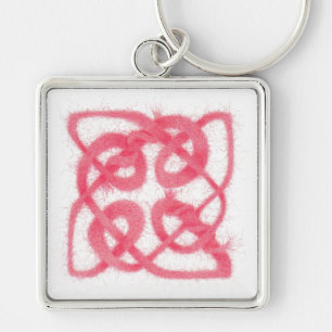 ROSA CELTIC KNOT Premium Square Chaveiro