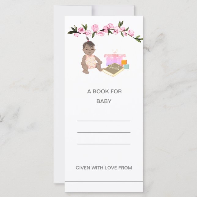 Rosa Chá Costeiro Bebê Étnico para Livros (Frente)