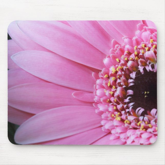 Rosa claro Daisy Mousepad (Frente)