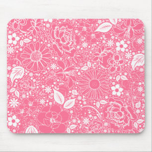 Rosa claro de Beleza Botânica MOUSEPAD
