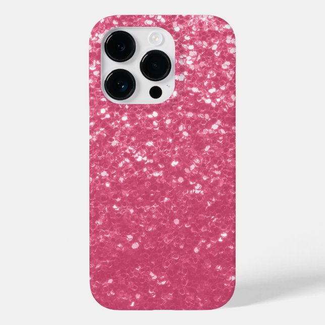 Rosa claro rosa falso brilho glitter (Verso)