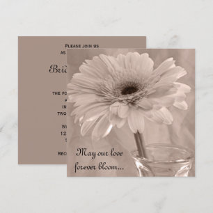 Rosa claro Tined Daisy Wedding Convite