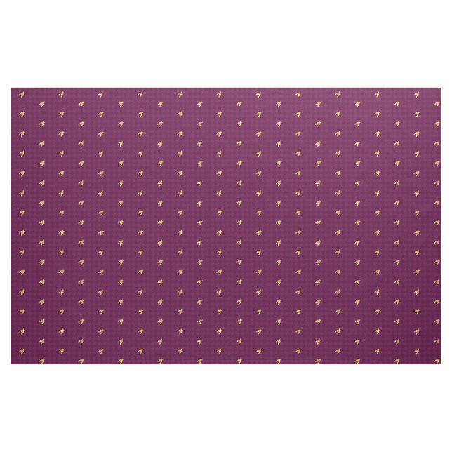 Rosa com o Tecido Dourado Houndstooth de Destaque (Fat Quarter)