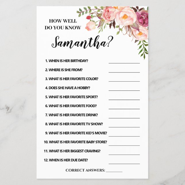 Rosa Como você conhece bem o cartão bilíngue da mã (Frente)