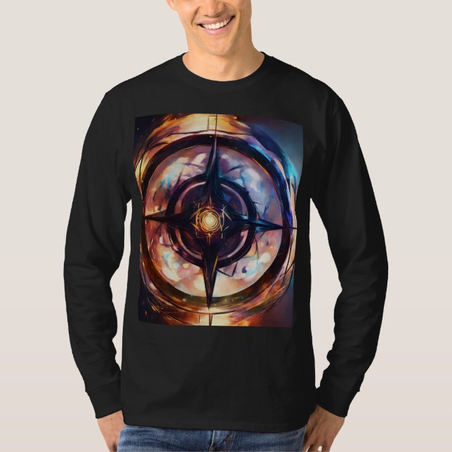 Rosa Compass T-Shirt Design - Um símbolo de amor e (Frente)