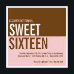 Rosa & convite modernos corajosos do doce<br><div class="desc">Blocos corajosos de cor,  este em cócega-me-cor-de-rosa e castanho chocolate na moda - é um design contemporâneo para uma menina contemporânea.  Disponível em uma variedade de cores populares,  ou contacte-me e eu estarei feliz criar seu esquema de cores feito sob encomenda.</div>
