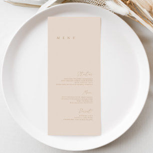 Rosa Corado Elegante Minimalista Cárdio de Menu de