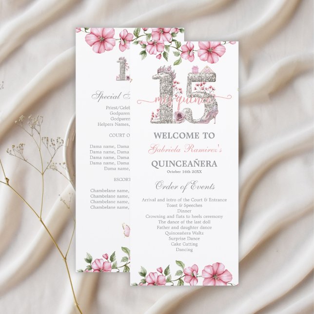 Rosa Corado Prata Mis Quince Quiñceanera (Criador carregado)