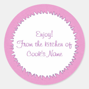 Rosa da cozinha de etiquetas personalizadas da