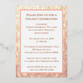 Rosa de Anéis Brancos Dourado 50º Aniversário de C