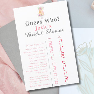 Rosa De Aquarela De Chá de panela Adivinha Quem?