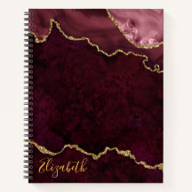 Rosa de Aquarela Dourada de Marble Agate Geode