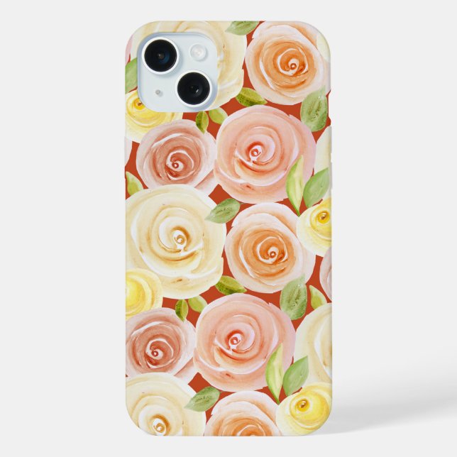 Rosa de Aquarela Paternada (Verso)