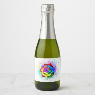 Rosa de arco-íris colorido