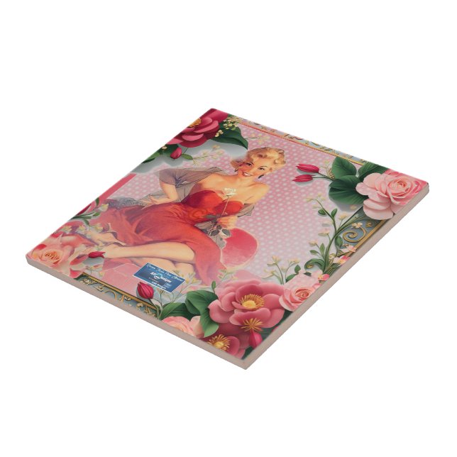 Rosa de azulejo de Framed (Lady in Red) SORPs ©️ 2 (Lateral)