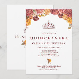 Rosa de Borgonha | Convites para Quinceanera