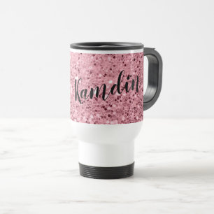 Rosa de caneca de café personalizada de 15 onças D