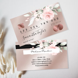 rosa de cartão de crédito floral